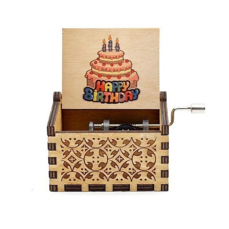 Vintage Wooden Hand Crank Music Boxes: Exquisite Carvings for Christmas, Birthday, Party & Decorative Gifting